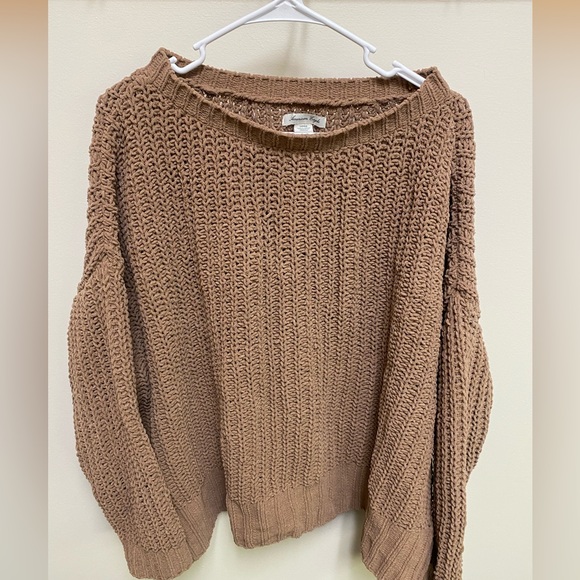 American Eagle Brown Knit Sweater - Picture 1 of 2
